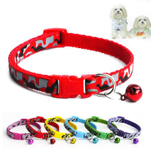 Load image into Gallery viewer, Nylon cat Bell Collar Adjustable Cat And Dog Camouflage Collar Small And Medium Dog Pet Necklace Pet Supplies Multi-color Option
