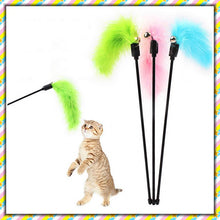 Load image into Gallery viewer, High-quality And Funny Funny Cat Feather Stick Excellent Safety Pet Training Pet Supplies Interactive Toy Ball Rattle Pet Toy
