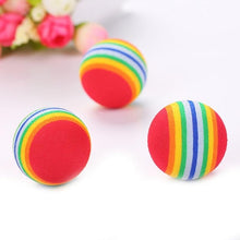 Load image into Gallery viewer, 2020 New Fashion Rainbow Ball Cat Toy Interactive Pet Scratch-resistant Foam EVA Colorful Ball Pet Training Toy Ball
