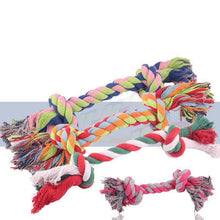 Load image into Gallery viewer, 1 Pcs Dogs Toys Pet Dog Puppy Cotton Chew Knot Toy Durable Braided Dog Chew Knot Dogs Toy Rope Random Color
