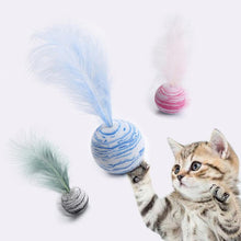 Load image into Gallery viewer, Cat Toy Star Ball Plus Feather Material Light Cat Toy Star Ball Plus Feather Light Foam Ball Throwing Toy
